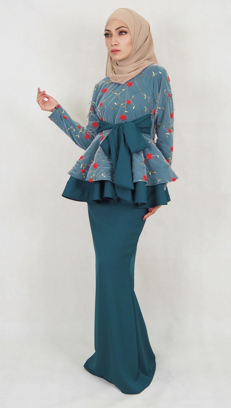 SW5019 Baju Kurung Emerald Green