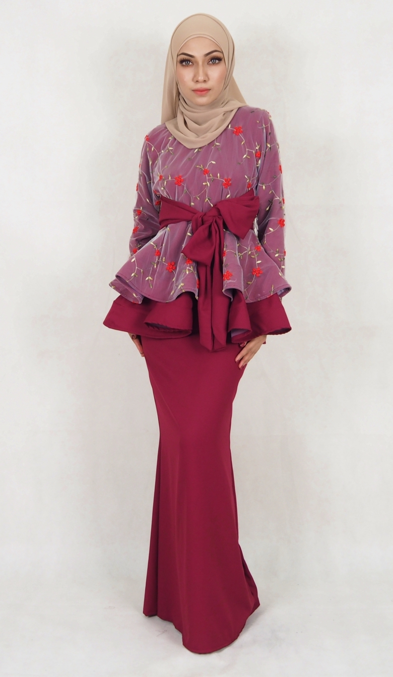 SW5019 Baju Kurung Maroon