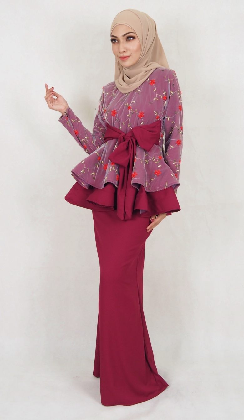 SW5019 Baju Kurung Maroon