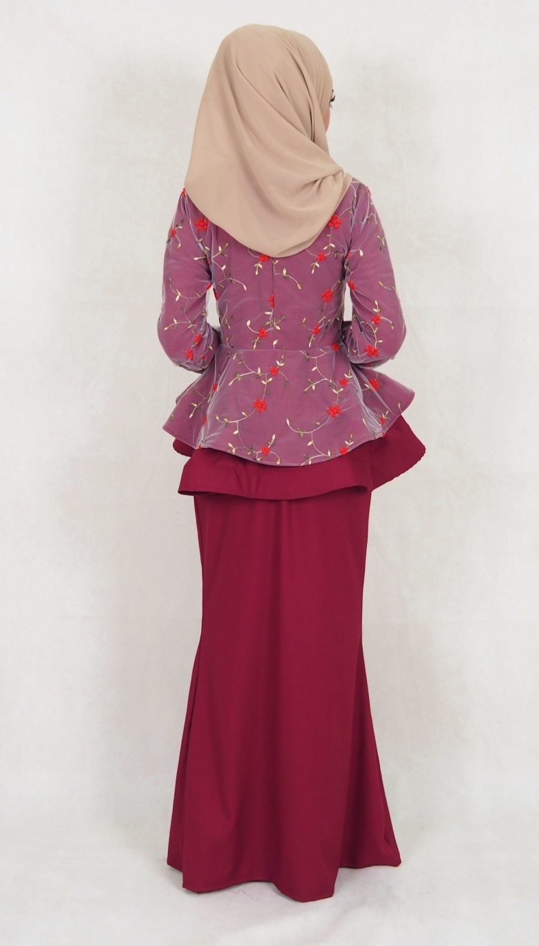 SW5019 Baju Kurung Maroon