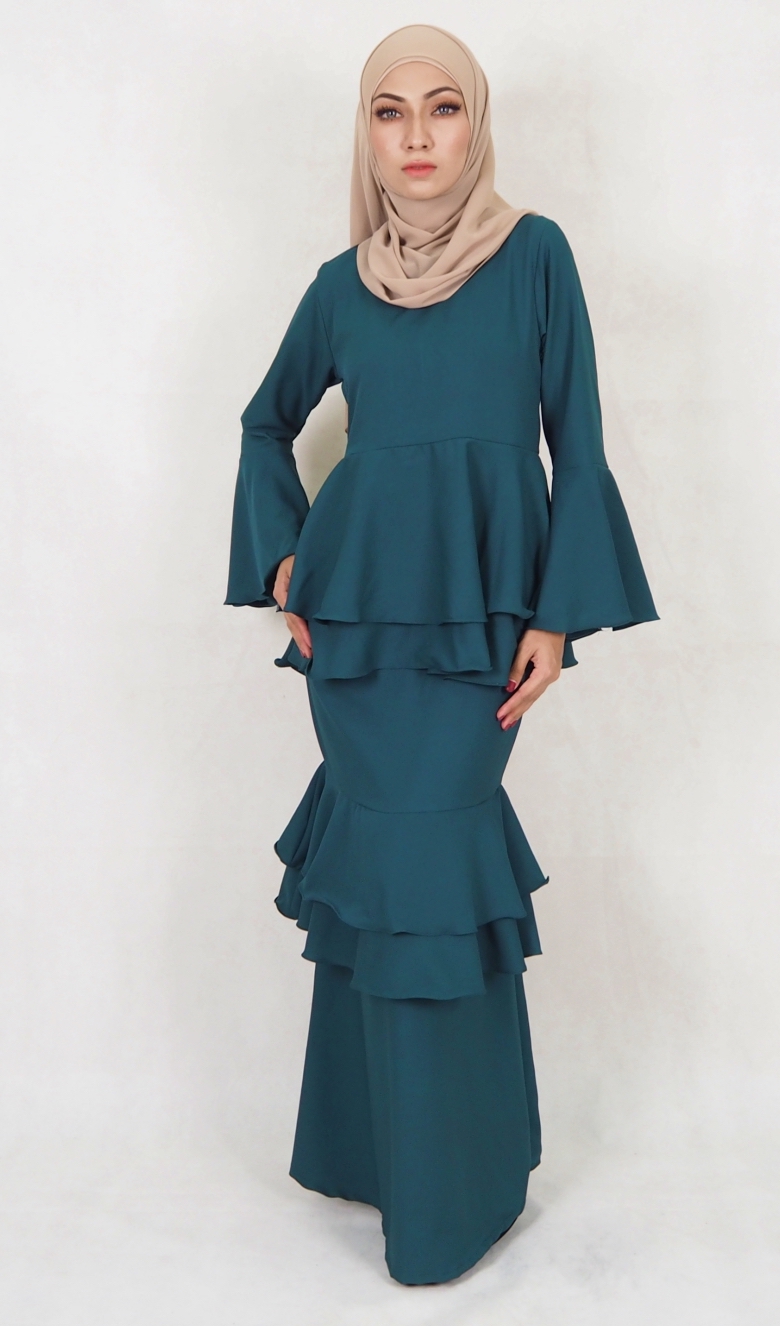 SW5020 Fashion Baju Kurung Emerald Green
