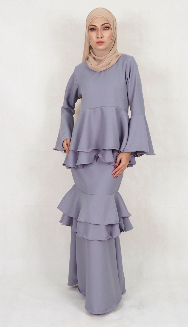 SW5020 Fashion Baju Kurung Grey