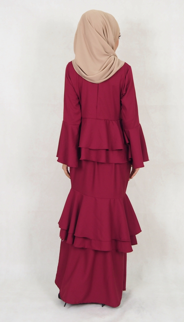 SW5020 Fashion Baju Kurung Maroon 