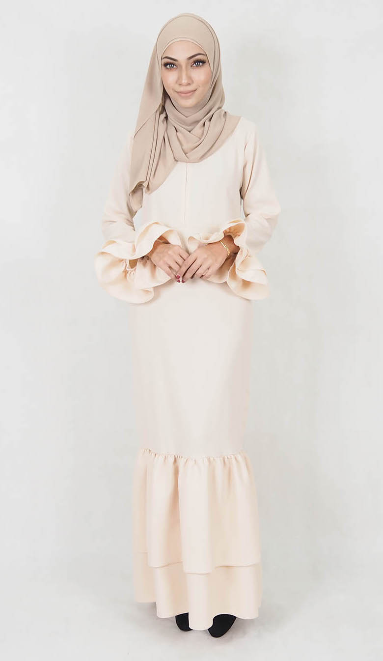 SW5021 Stylish Jubah Cream