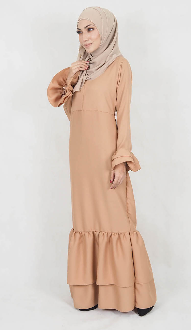 SW5021 Stylish Jubah Dark Brown