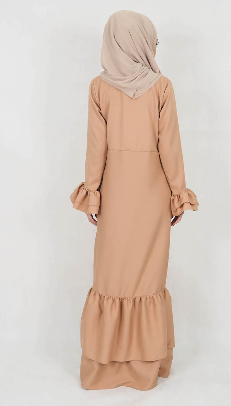 SW5021 Stylish Jubah Dark Brown