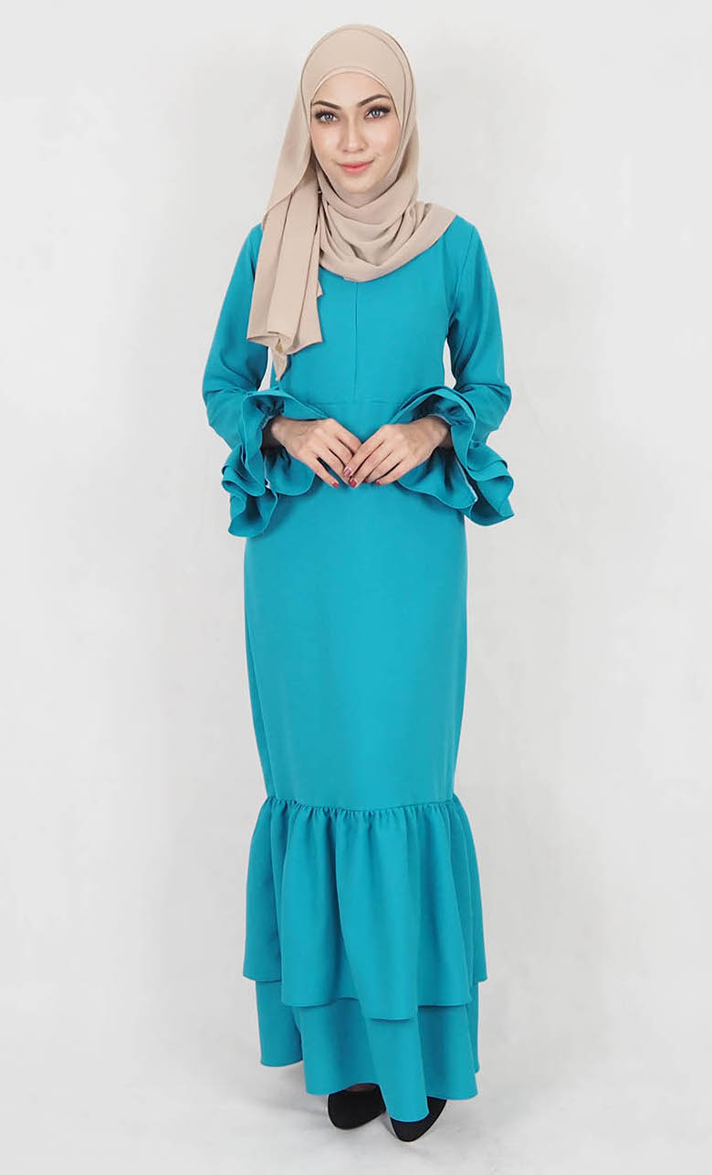 SW5021 Stylish Jubah Dark Green