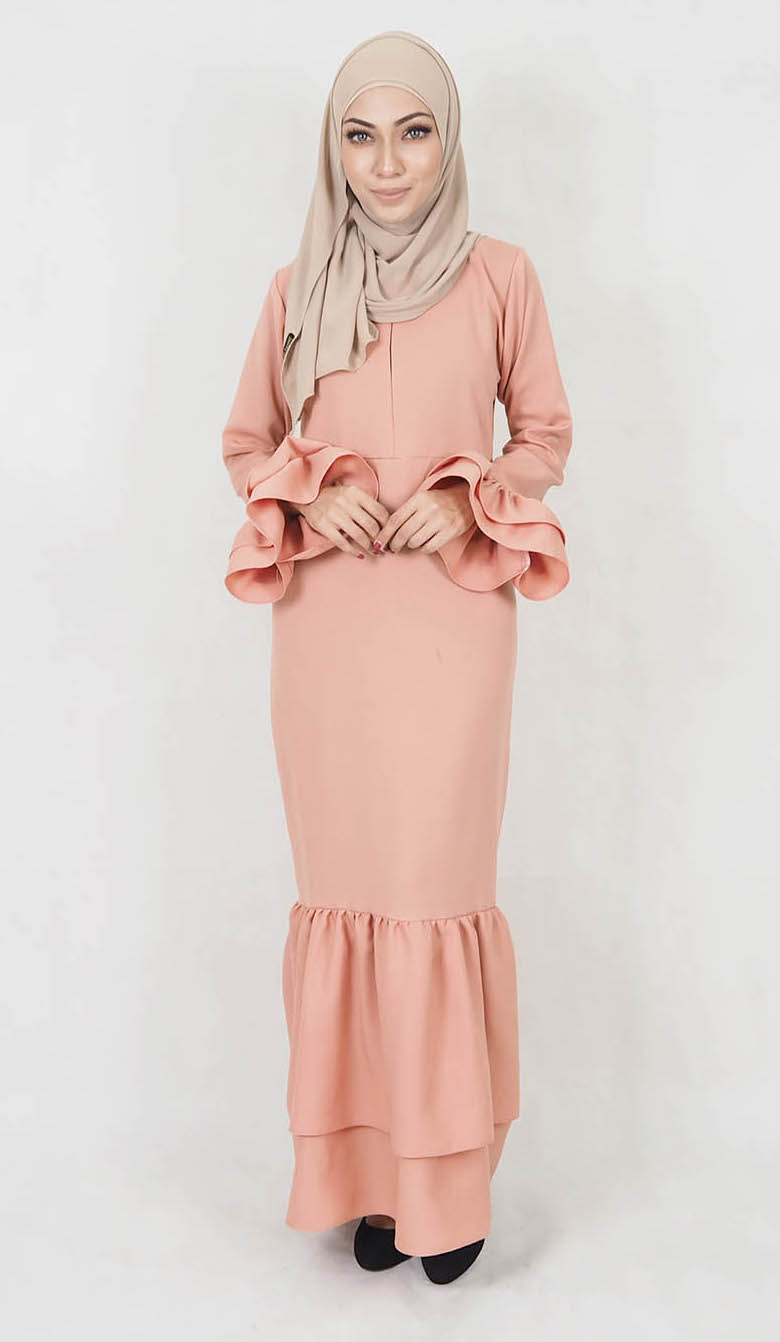 SW5021 Stylish Jubah Peach