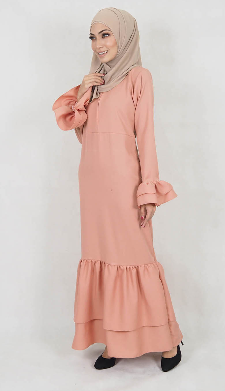 SW5021 Stylish Jubah Peach