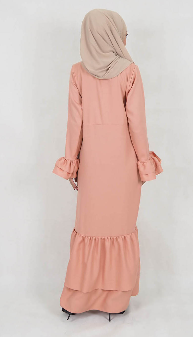 SW5021 Stylish Jubah Peach