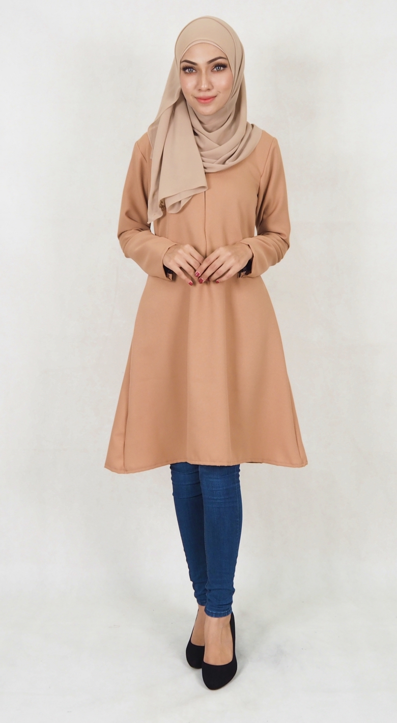 SW5023 Fashion Blouse Dark Brown