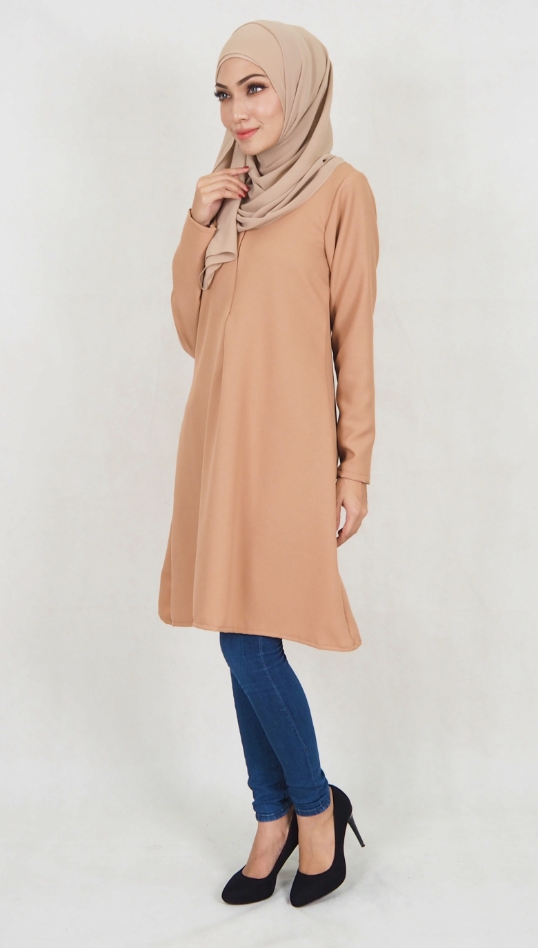 SW5023 Fashion Blouse Dark Brown