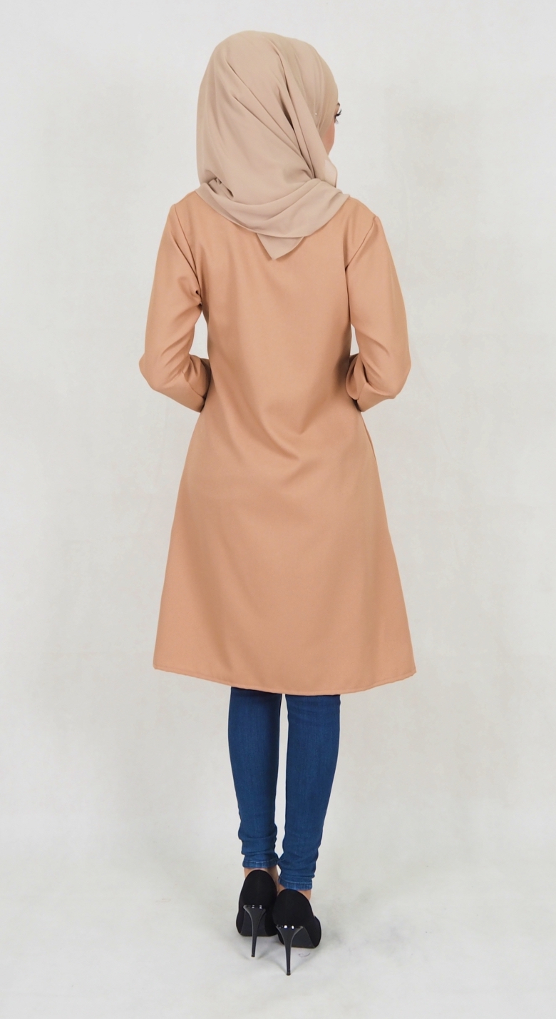 SW5023 Fashion Blouse Dark Brown