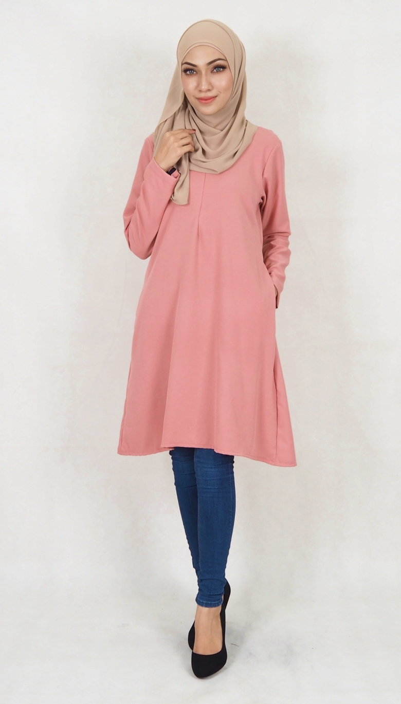 SW5023 Fashion Blouse Dusty Pink