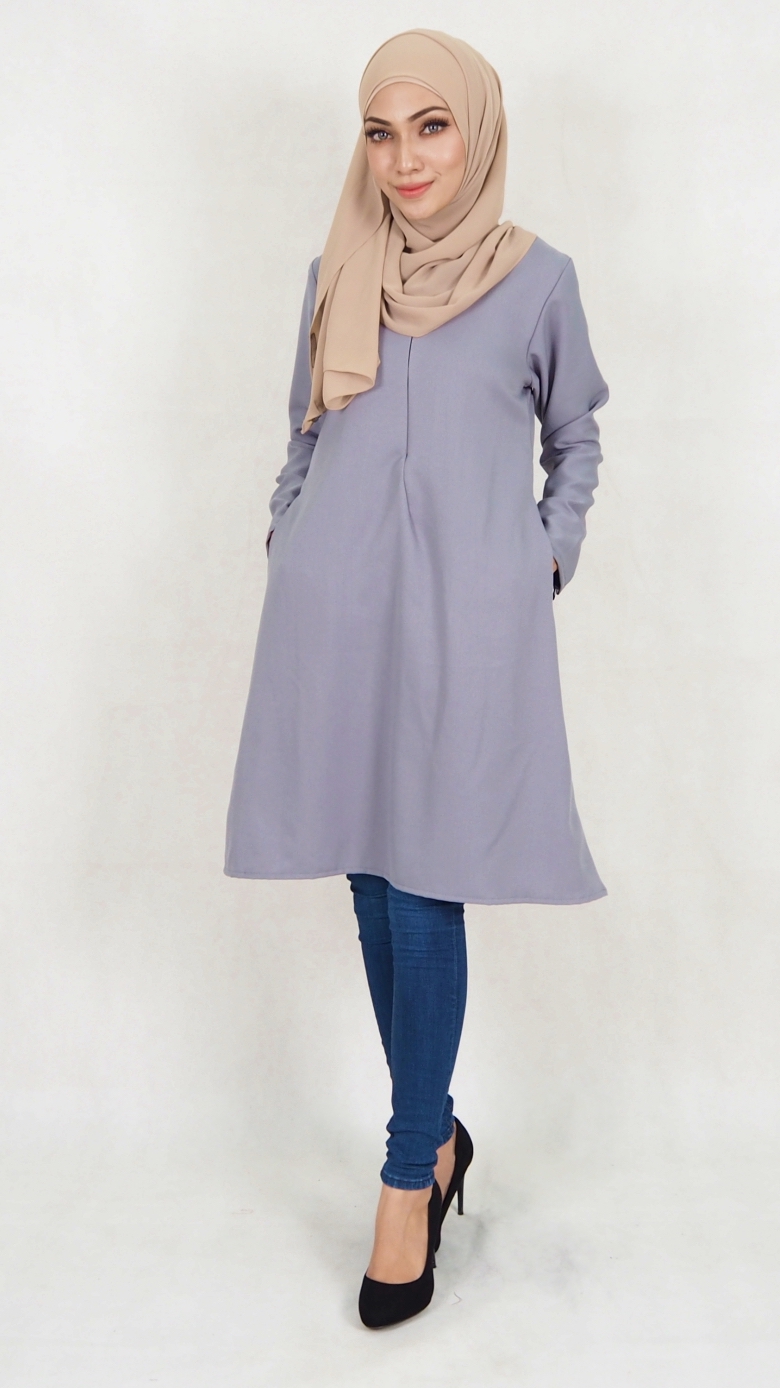 SW5023 Fashion Blouse Grey