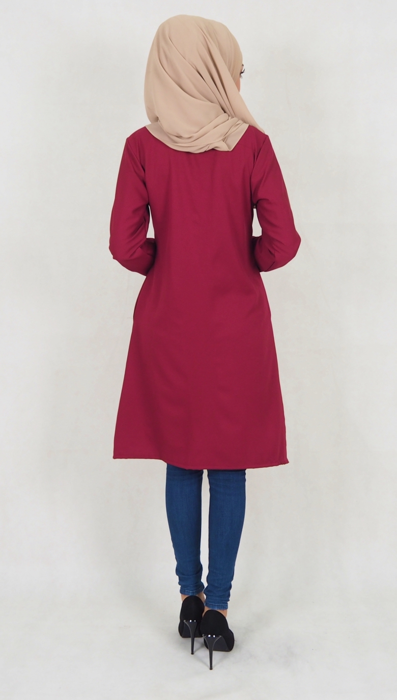 SW5023 Fashion Blouse Maroon