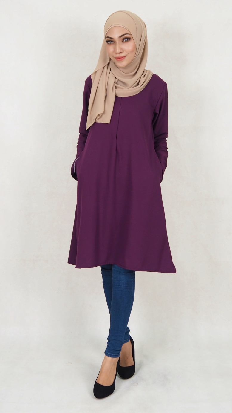 SW5023 Fashion Blouse Purple