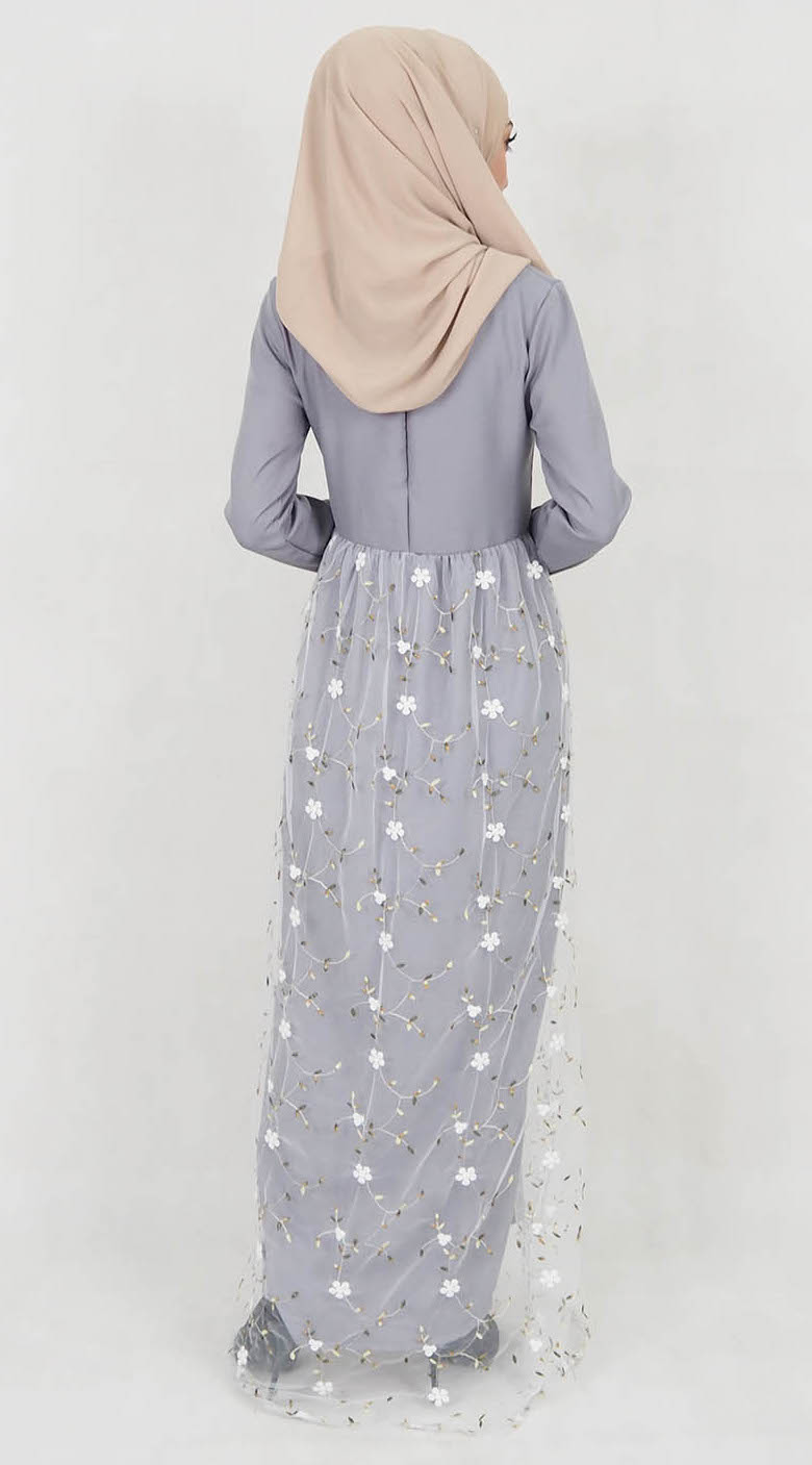 SW5024 Charming Jubah Grey