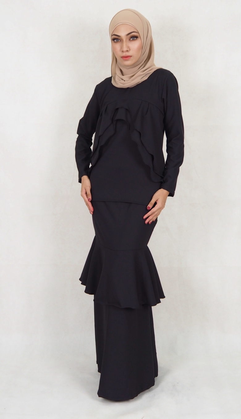 SW5027 Baju Kurung (Plus Size) Black