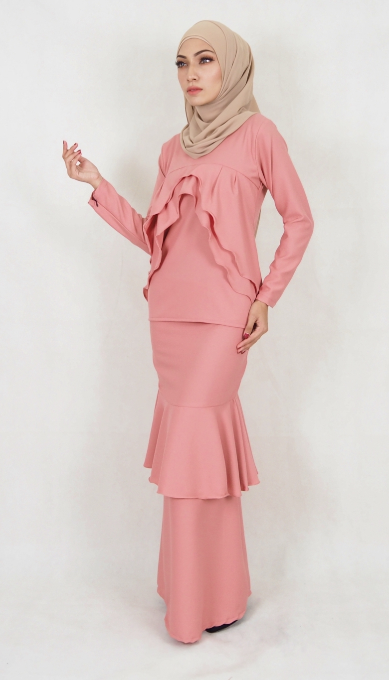 SW5027 Baju Kurung (Plus Size) Dusty Pink
