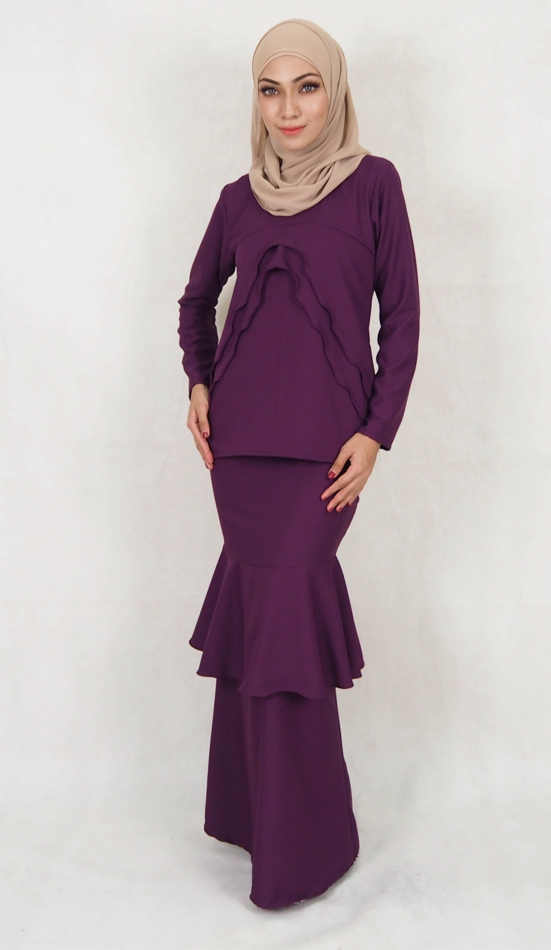 SW5027 Baju Kurung (Plus Size) Purple