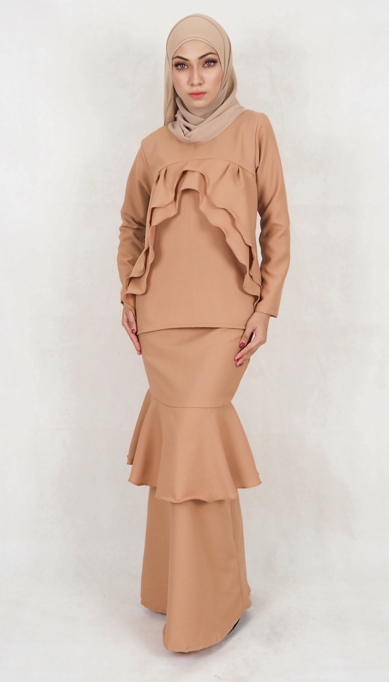 SW5028 Baju Kurung (Plus Size) Dark Brown