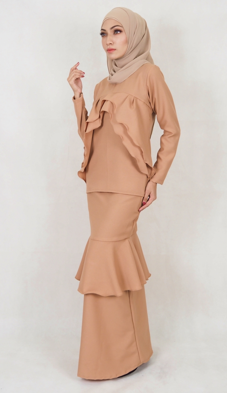 SW5028 Baju Kurung (Plus Size) Dark Brown