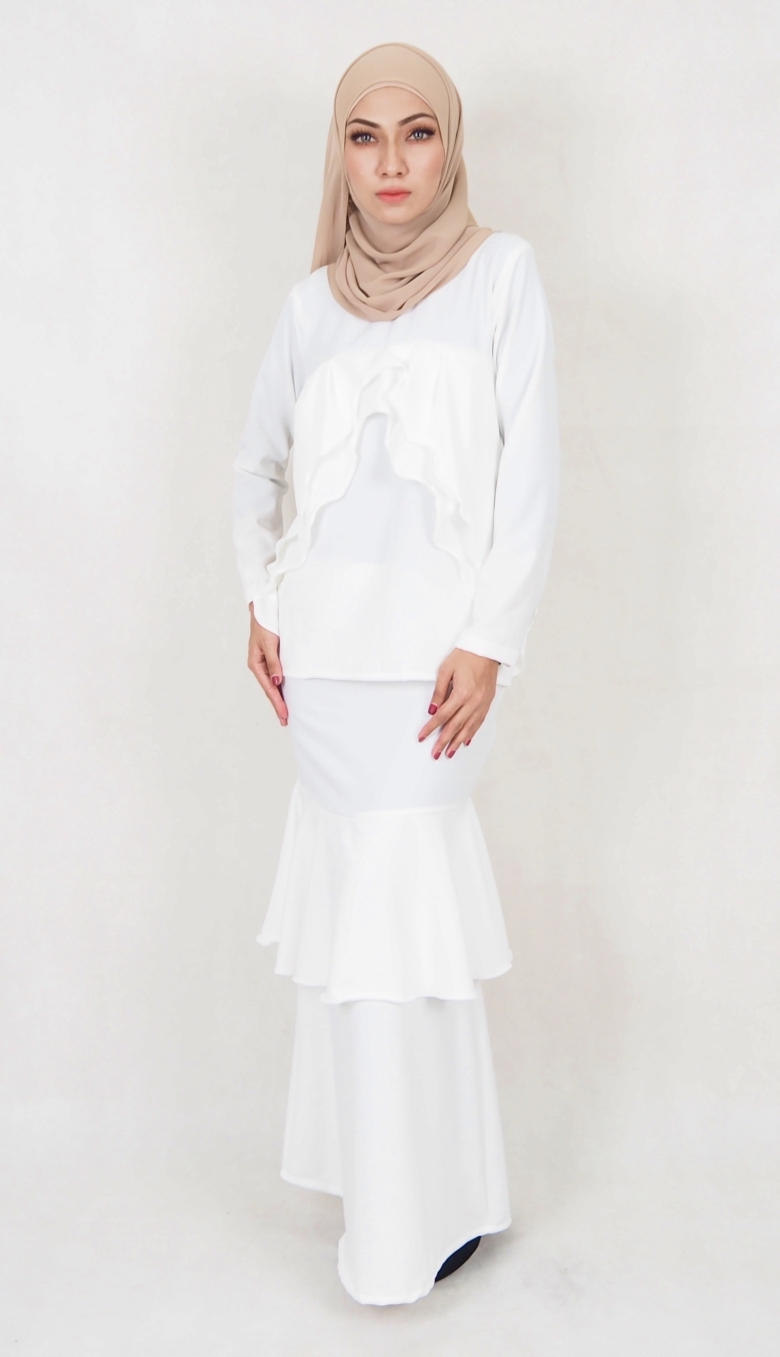 SW5028 Baju Kurung (Plus Size) White