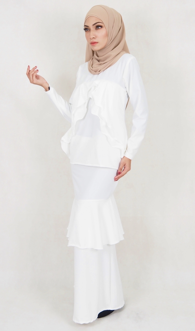 SW5028 Baju Kurung (Plus Size) White