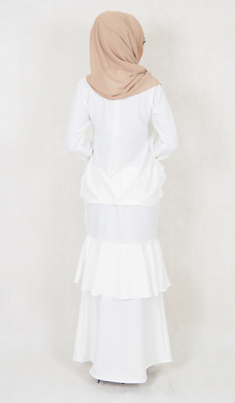 SW5028 Baju Kurung (Plus Size) White