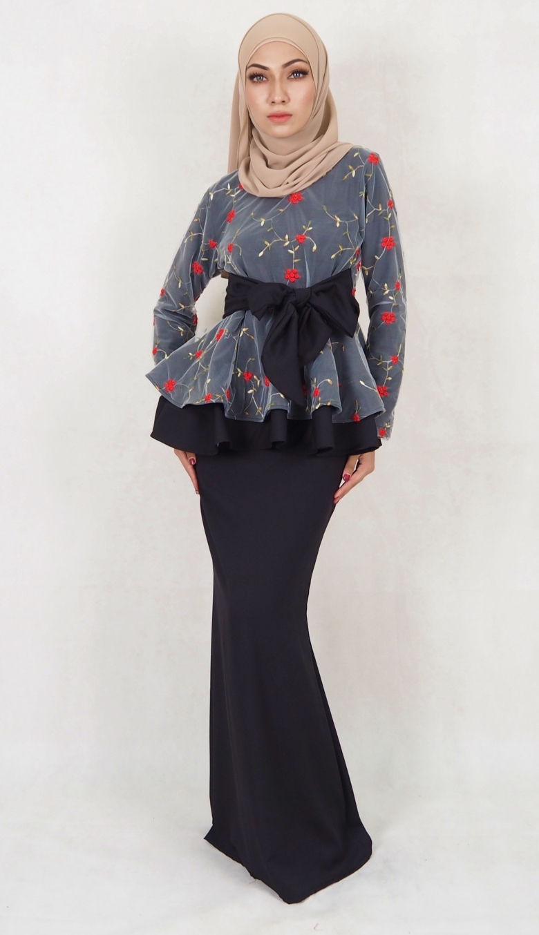 SW5029 Baju Kurung (Plus Size) Black