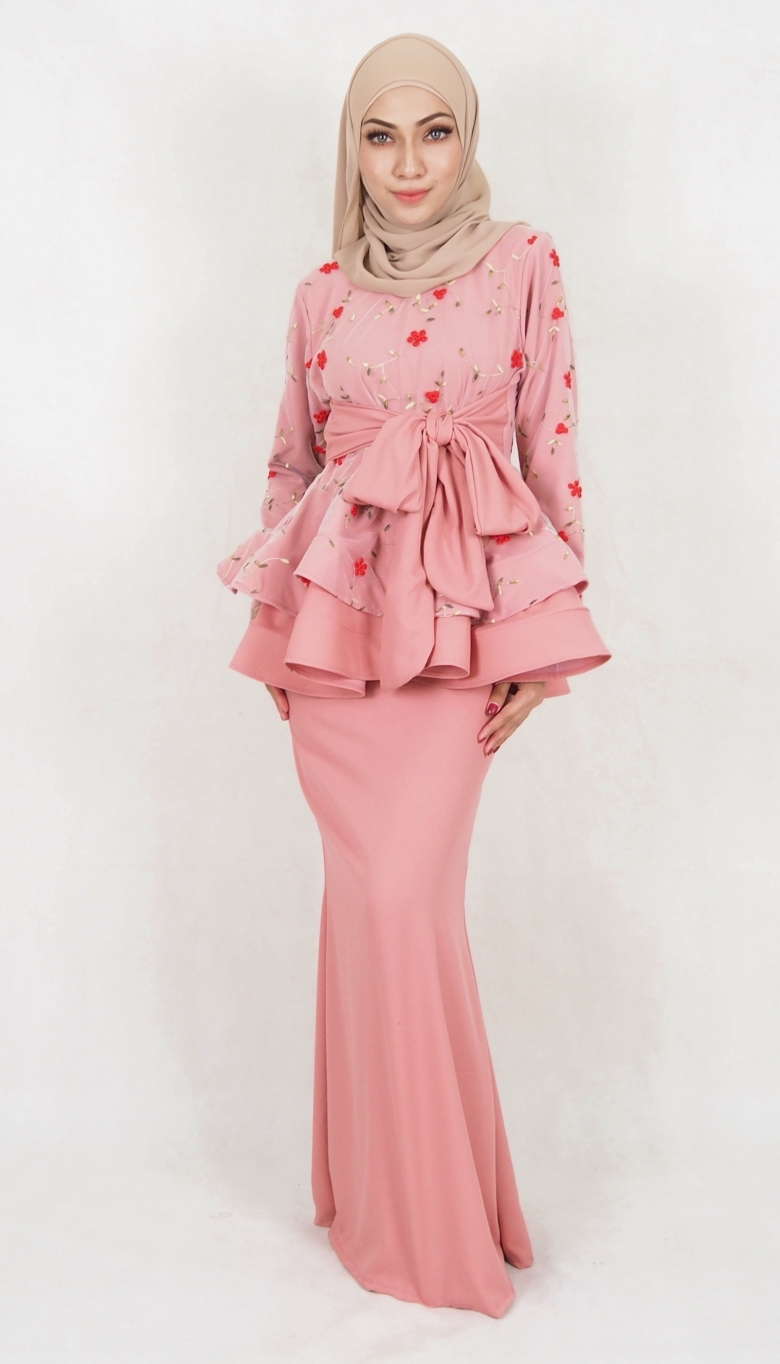 SW5030 Baju Kurung (Plus Size) Dusty Pink