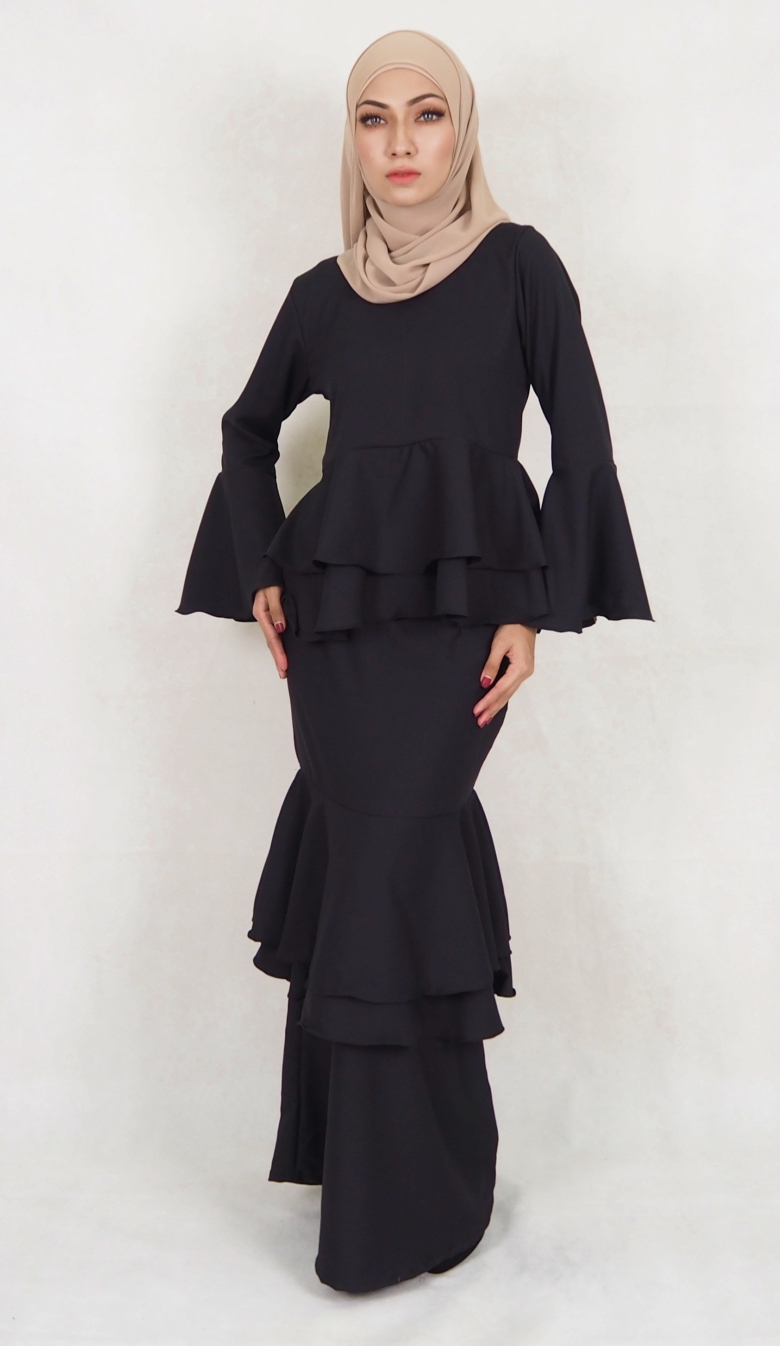 SW5031 Baju Kurung (Plus Size) Black