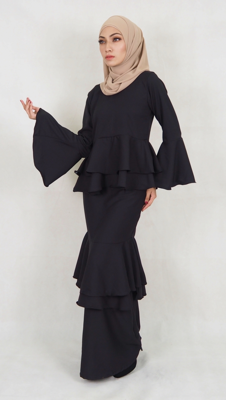 SW5031 Baju Kurung (Plus Size) Black