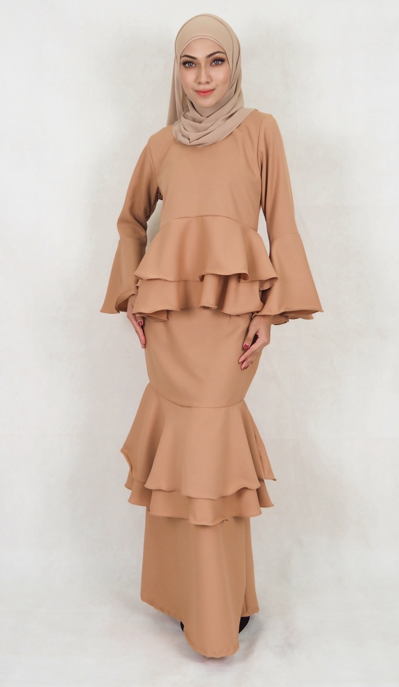 SW5031 Baju Kurung (Plus Size) Dark Brown
