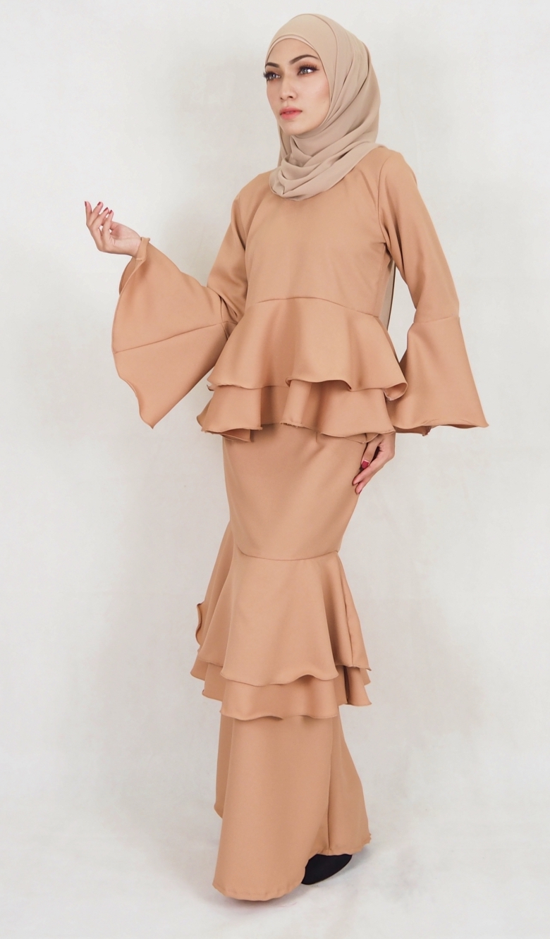 SW5031 Baju Kurung (Plus Size) Dark Brown
