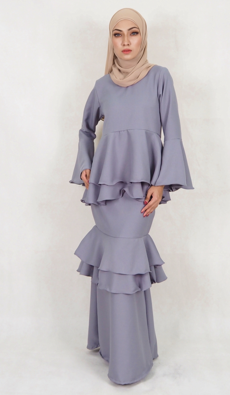 SW5031 Baju Kurung (Plus Size) Grey
