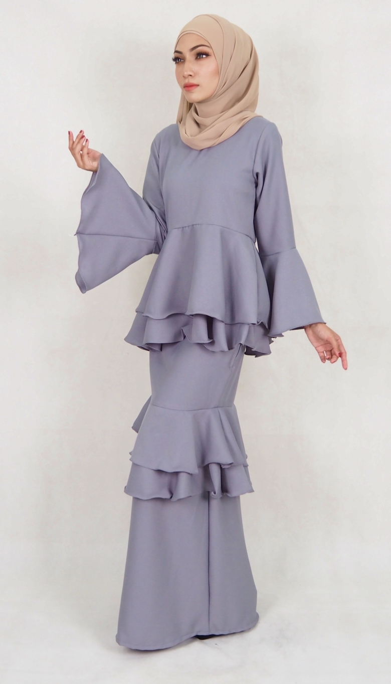 SW5031 Baju Kurung (Plus Size) Grey