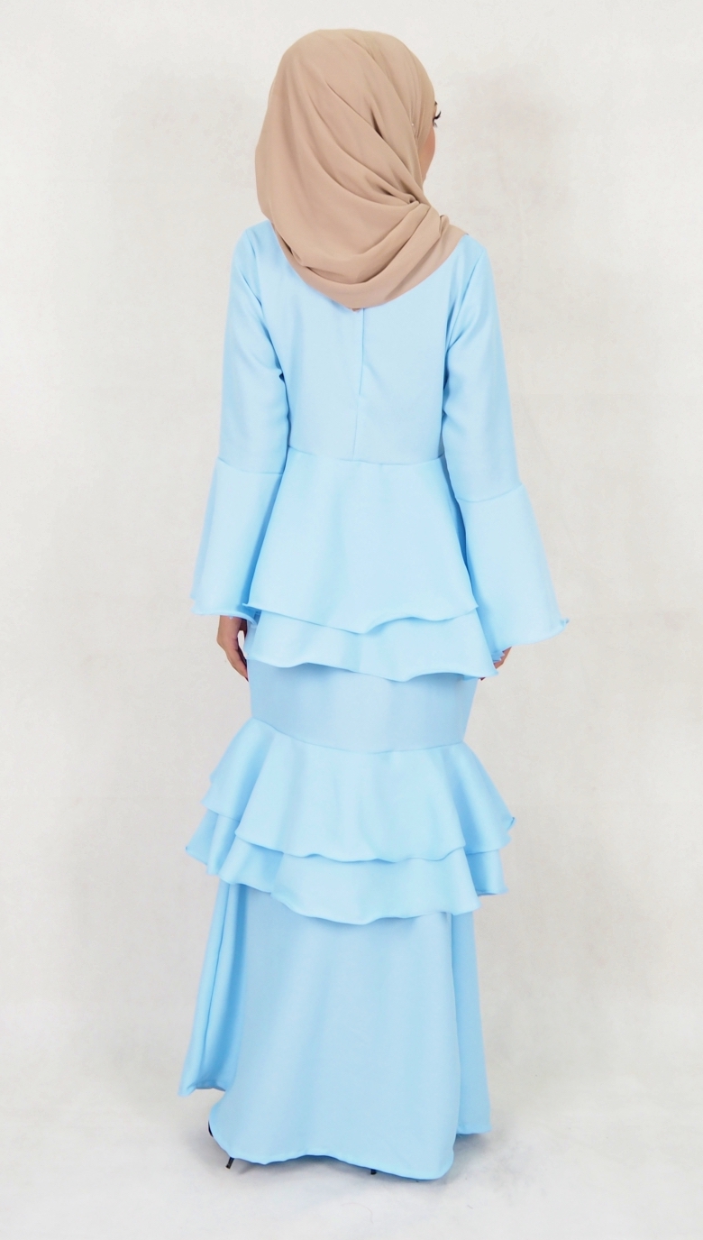 SW5031 Baju Kurung (Plus Size) Light Blue
