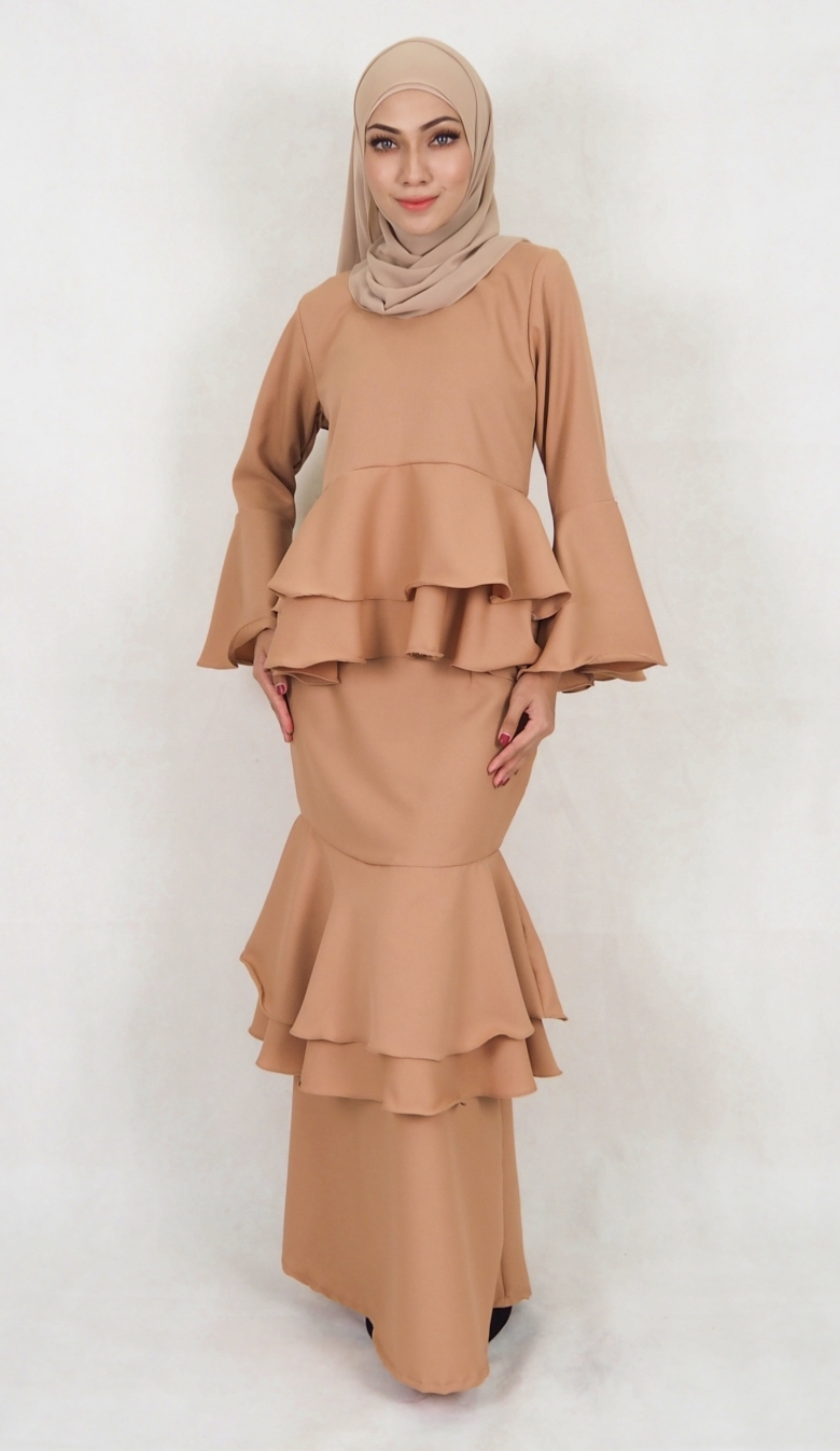 SW5032 Baju Kurung (Plus Size) Dark Brown
