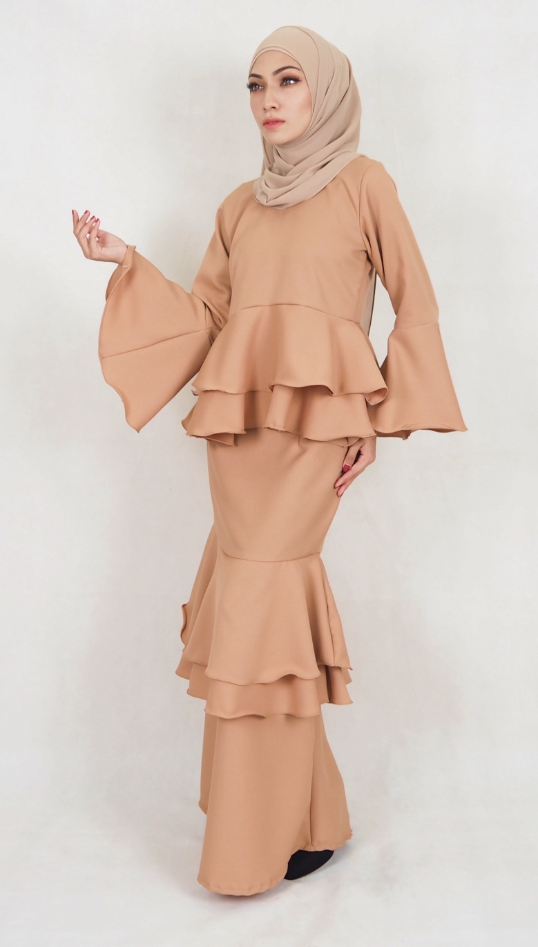 SW5032 Baju Kurung (Plus Size) Dark Brown