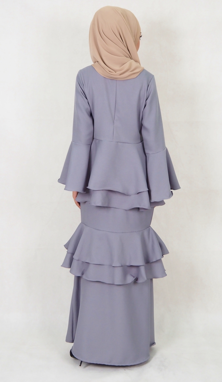 SW5032 Baju Kurung (Plus Size) Grey