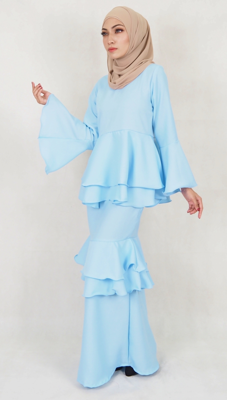 SW5032 Baju Kurung (Plus Size) Light Blue