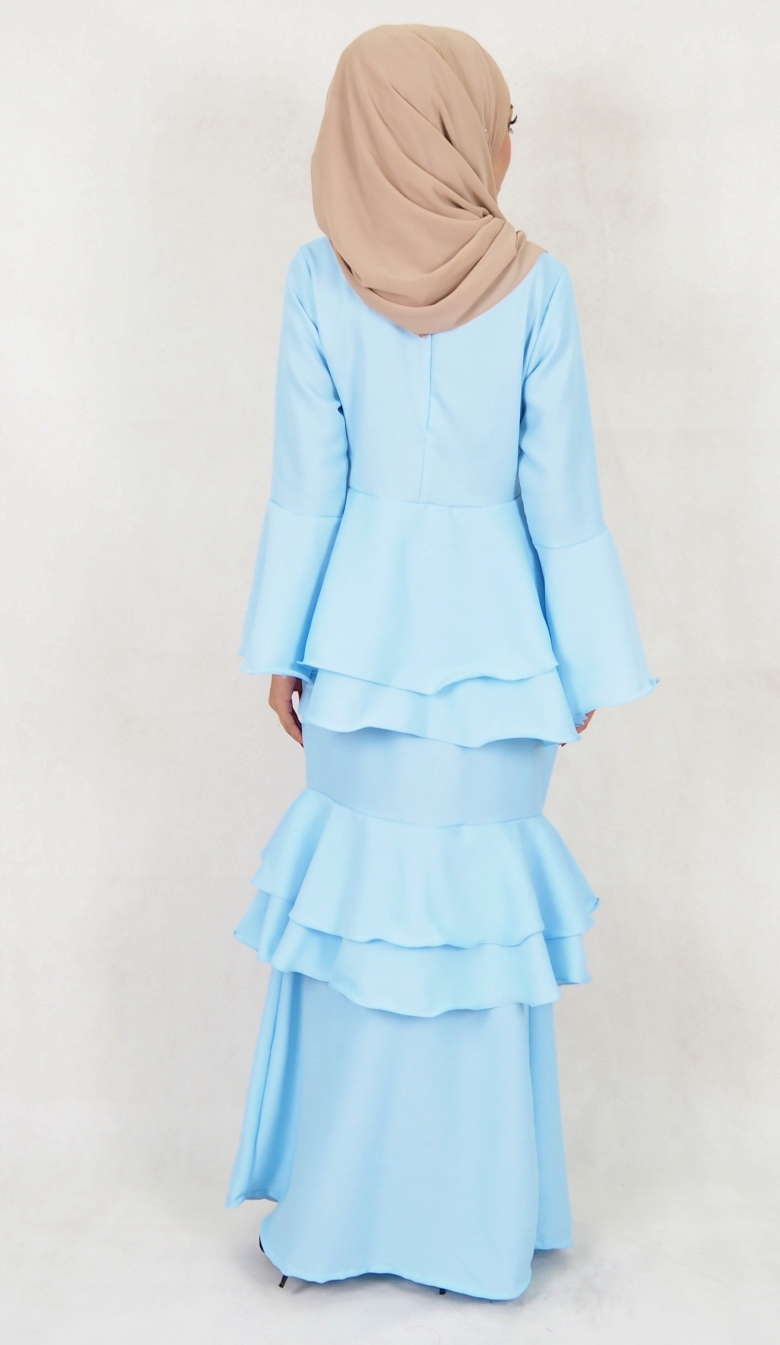 SW5032 Baju Kurung (Plus Size) Light Blue