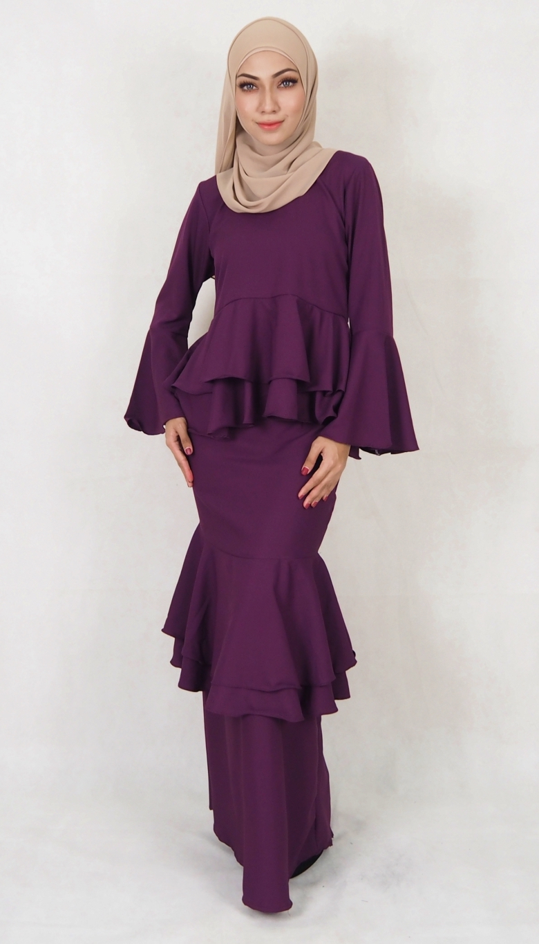 SW5032 Baju Kurung (Plus Size) Purple