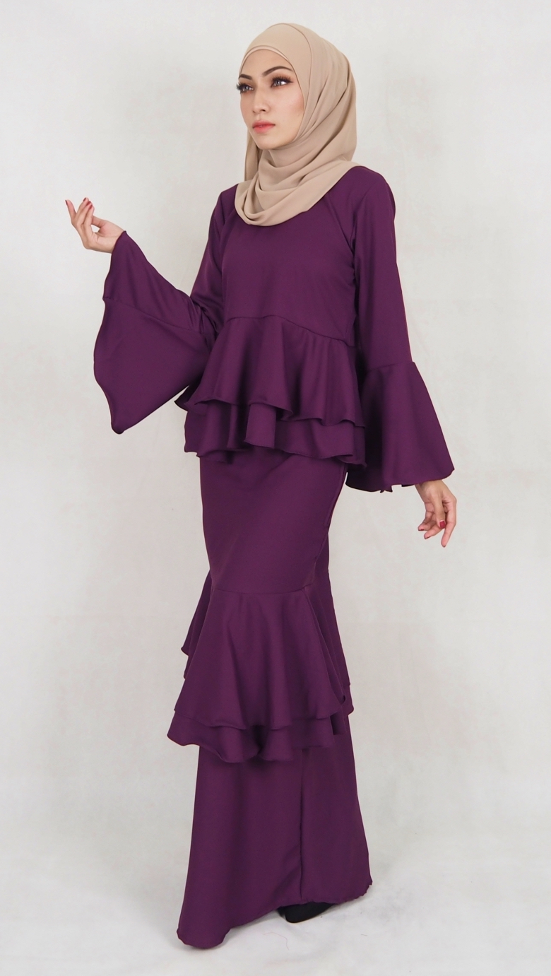 SW5032 Baju Kurung (Plus Size) Purple
