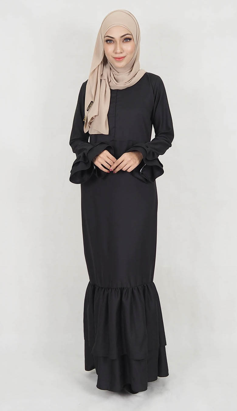 SW5035 Lovely Jubah (Plus Size) Black