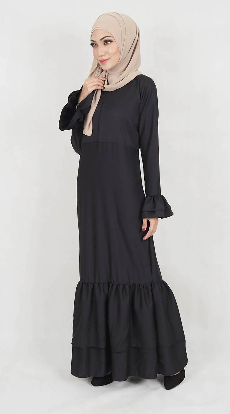 SW5035 Lovely Jubah (Plus Size) Black