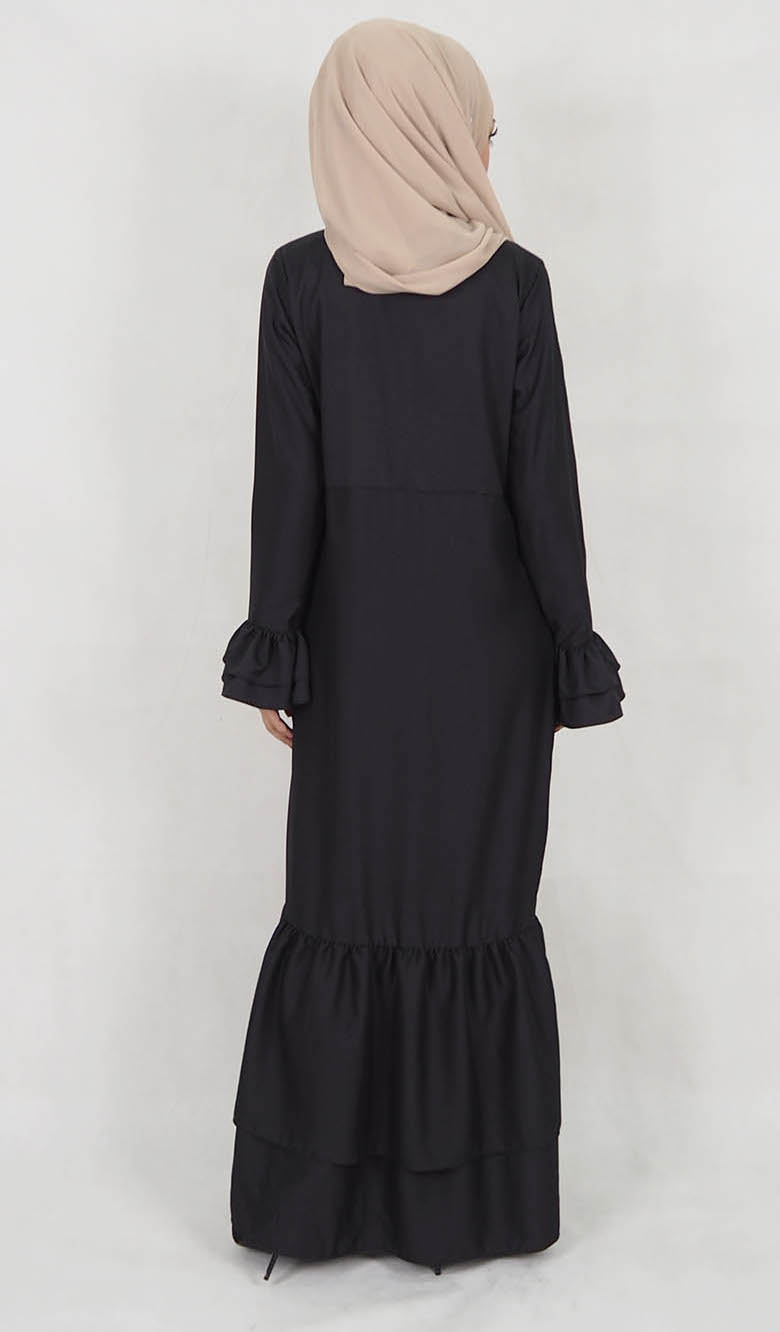 SW5035 Lovely Jubah (Plus Size) Black