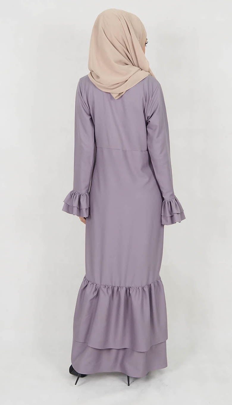 SW5035 Lovely Jubah (Plus Size) Grey